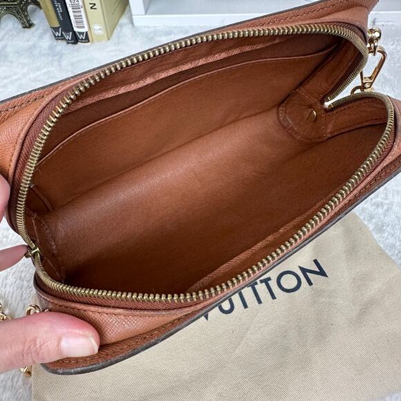 Louis Vuitton monogram orsay clutch crossbody bag with chain strap. Vintage - Picture 9 of 12